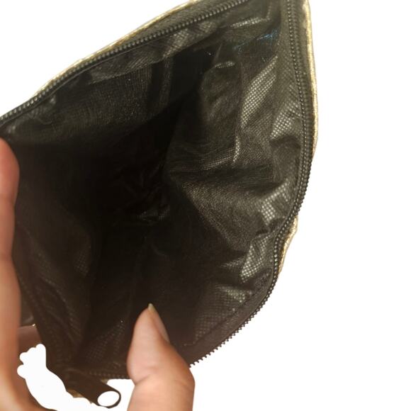 Handcrafted Artisan Gold Beaded Evening Clutch Wristlet Boho Bridal Purse Bag - Picture 6 of 9